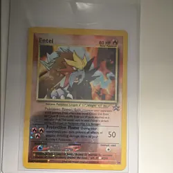 Nintendo Pokemon TCG Neo Revelation Entei 34 Holo Rare 2001 English 80 HP - Image 1
