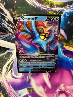 OMASTAR V 035/195 SILVER TEMPEST V Rare Pokemon - Image 1