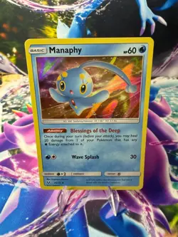 MANAPHY 25/73 SHINING LEGENDS Holo Rare Pokemon - Image 1