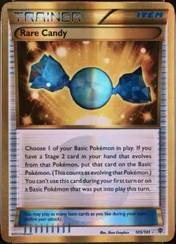 Pokemon TCG Rare Candy 105/101 Plasma Blast Trainer Secret Rare Holo EN - Image 1