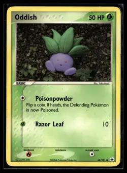 Pokemon TCG Yuka Morii Hidden Legends #68/101 Oddish - Image 1