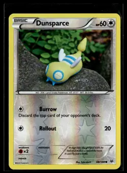 Pokemon TCG XY - Roaring Skies #68/108 Dunsparce Yuka Morii Reverse Holo - Image 1