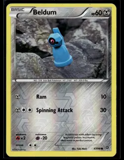 Pokemon TCG XY - Ancient Origins #47/98 Beldum Reverse Holo Yuka Morii - Image 1