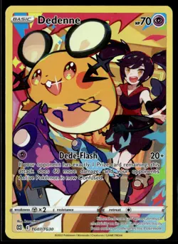 Pokemon SWSH09: Brilliant Stars Trainer Gallery Dedenne TG07 Ultra Rare - LP - Image 1