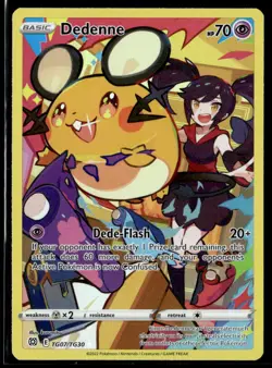 Pokemon SWSH09: Brilliant Stars Trainer Gallery Dedenne TG07 Ultra Rare - NM - Image 1