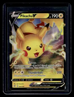 Pokemon SWSH04: Vivid Voltage Pikachu V #043/185 Ultra Rare - NM - Image 1
