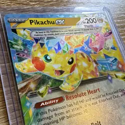 Pikachu ex 057/217 ASC Hyper Rare Full Art Holo English - Image 2