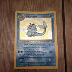 Pokemon TCG The Pokemon Company Vaporeon Jungle Holo Rare 12/64 Unlimited - Image 1