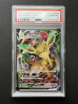 Pokemon TCG Evolving Skies Leafeon VMax #8 PSA 10 Gem Mint - Image 1
