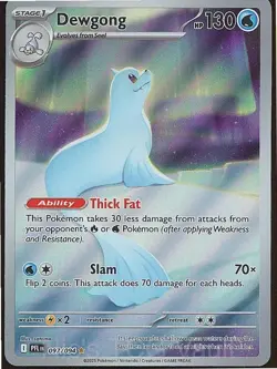 DEWGONG 097/094 HOLO ILLUSTRATION RARE PHANTASMAL FLAMES POKEMON NEAR MINT - Image 1