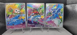 Pokemon First Partner Series 1 Rowlet 043 Litten 044 Popplio 045 Set NM - Image 1