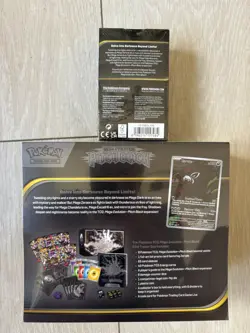 Pokemon Pitch Black ETB and booster bundle in hand - Image 2