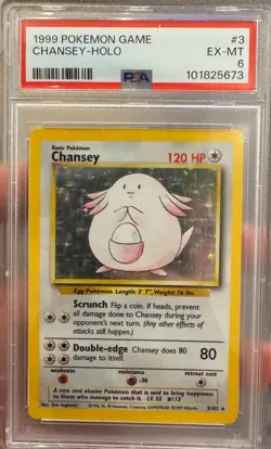 Vintage Pokemon Chansey Base Set Holo - Image 1