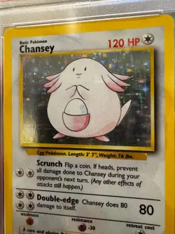 Vintage Pokemon Chansey Base Set Holo - Image 2