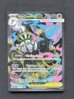 Mega Chandelure ex 099/084 Ultra Rare Pitch Black Pokemon Holo Near Mint - Image 1