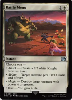 Battle Menu U FINAL FANTASY 9 NM Foil MTG - Image 1