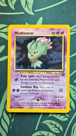 Pokemon TCG Misdreavus WOTC 2001 Black Star Promo #39 NM/LP - Image 1