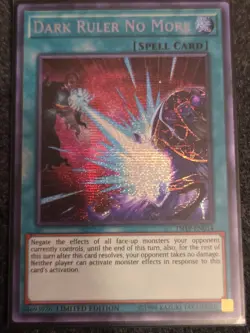 Dark Ruler No More Prismatic Secret Rare 2019 Gold Sarcophagus Tin TN19-EN014 LP - Image 1