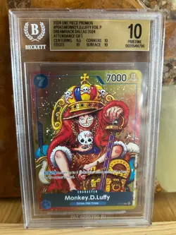 2024 ONE PIECE PROMO CONVENTION EXCLUSIVE-FOIL P-043 MONKEY D. LUFFY BGS 10 - Image 1