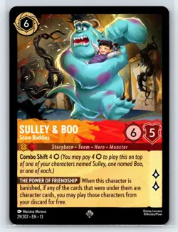 #29 Sulley & Boo - Scare Buddies - Super Rare 2026 Lorcana Attack of the Vine - Image 1