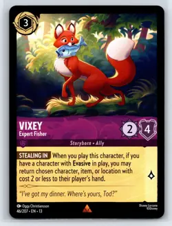 #46 Vixey - Expert Fisher - Rare 2026 Disney Lorcana Attack of the Vine - Image 1