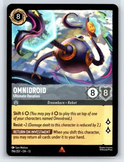 196 Omnidroid - Ultimate Iteration - Rare 2026 Disney Lorcana Attack of the Vine - Image 1