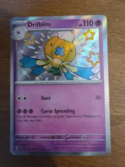 Pokemon TCG Drifblim Scarlet & Violet Paldean Fates Card 156/091 Baby Shiny - Image 1