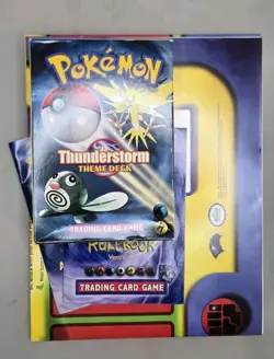 Pokemon TCG Thunderstorm Theme Deck Box & Playmat - NO CARDS READ - Image 1
