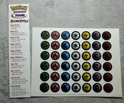 Pokemon Trading Card Game League Super Trainer Tour Schedule + Stickers - Image 1