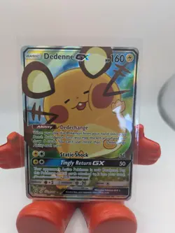 Pokemon TCG Dedenne GX 195A/214 Alternate Art Promo Full Art GX Holo Card - Image 1