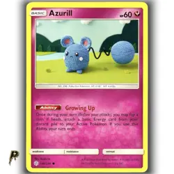 ' Pokemon Sun & Moon Cosmic Eclipse Azuril 146/236 Common Card LP - Image 1