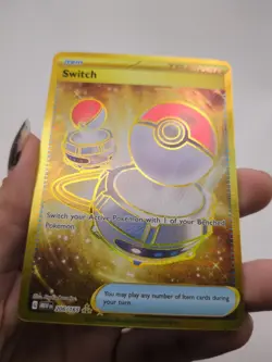 Switch 206/165 Pokemon Card TCG 151 Gold Hyper Rare Holo NM - Image 2