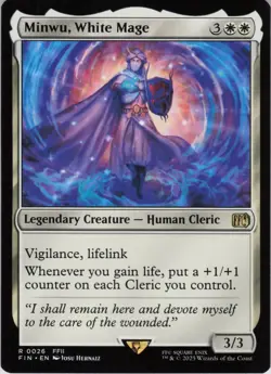 Minwu, White Mage R FINAL FANTASY 26 NM Foil MTG - Image 1