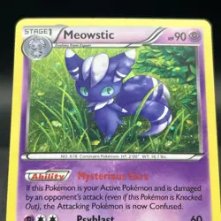 Meowstic XY48 Black Star Promo Pokemon Card - Image 4