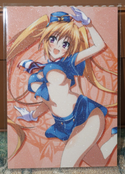 Irina Shidou Flight Attendant High School DxD Sexy Waifu Textured Custom Card - Image 1