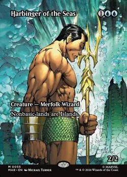 Harbinger of the Seas Borderless Foil 055 Marvel Universe MTG MAR - Image 1