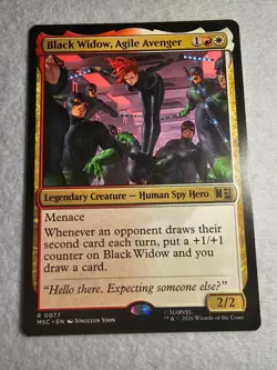 Black Widow, Agile Avenger R MTG Marvel Super Heroes 77 NM - Image 1