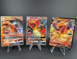 Pokemon TCG Charizard 3-Card Lot Holo Promos GX SM60 SM195 + V 019/189 - Image 1