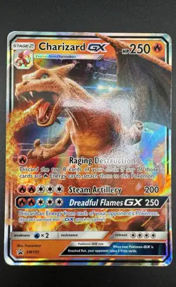 Pokemon TCG Charizard 3-Card Lot Holo Promos GX SM60 SM195 + V 019/189 - Image 4