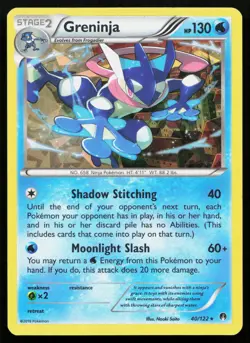 GRENINJA 40/122 RARE BREAKPOINT CRACKED ICE HOLO POKEMON MP - Image 1