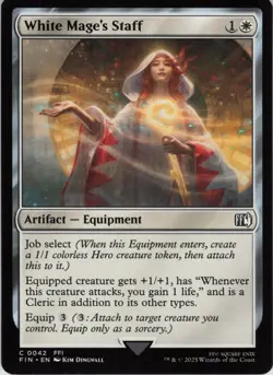 White Mage's Staff C FINAL FANTASY 42 NM Foil MTG - Image 1