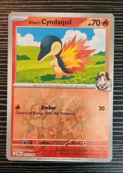 Pokemon- Ethan's Cyndaquil 032/182- Destined Rivals- Reverse Holo Card - Image 1