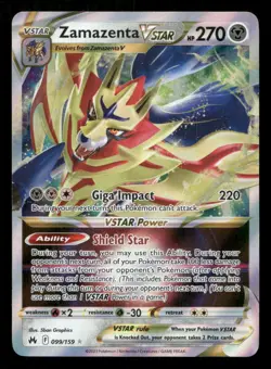 Zamazenta VSTAR 099/159 Holo Crown Zenith NM/M Pokemon - Image 1