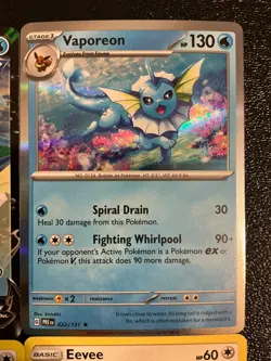 x6 Vaporeon Eevee pokemon TCG mixed lot cute Holo V Rare collection 💦 - Image 4