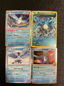 4 Articuno Pokemon TCG Legendary Bird Mix Lot Cute Collection Rare 🐦‍🔥❄🥶 - Image 1