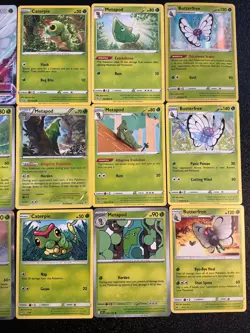 18 Caterpie Metapod Butterfree Pokemon TCG mix lot🐛🫛🦋🔥😍😍 All Different 151 - Image 3