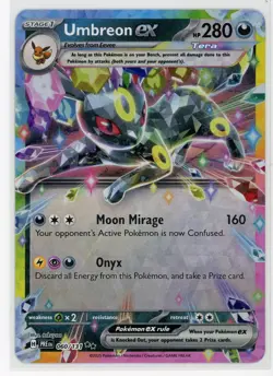 Pokemon TCG Umbreon EX 60/131 Double Rare Holo Prismatic Evolutions NM - Image 1