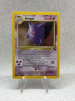 Pokemon TCG Gengar Fossil Holo Card 5/62 Unlimited Rare Vintage WOTC - Image 1
