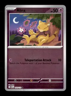 Abra 054/132 Common Mega Evolution Pokemon Reverse Holo Near Mint - Image 1
