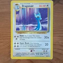 Pokemon TCG WotC Base Set Dragonair 18/102 Rare Regular English 1999 80 HP - Image 1